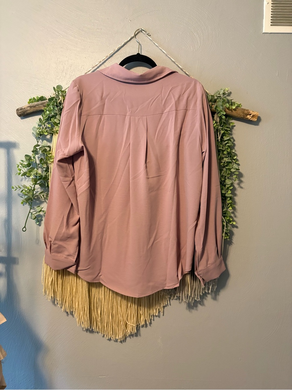 ⭐️4 for $40 ⭐️ Classic Button-Down Blouse Set in Olive Green and Dusty Rose - Picture 3 of 7